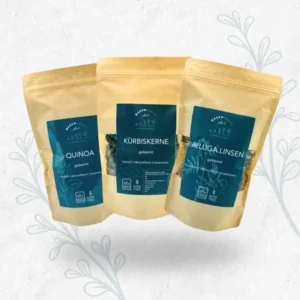 BASENkraft Set mit Quinoa, Kürbiskernen und Beluga Linsen