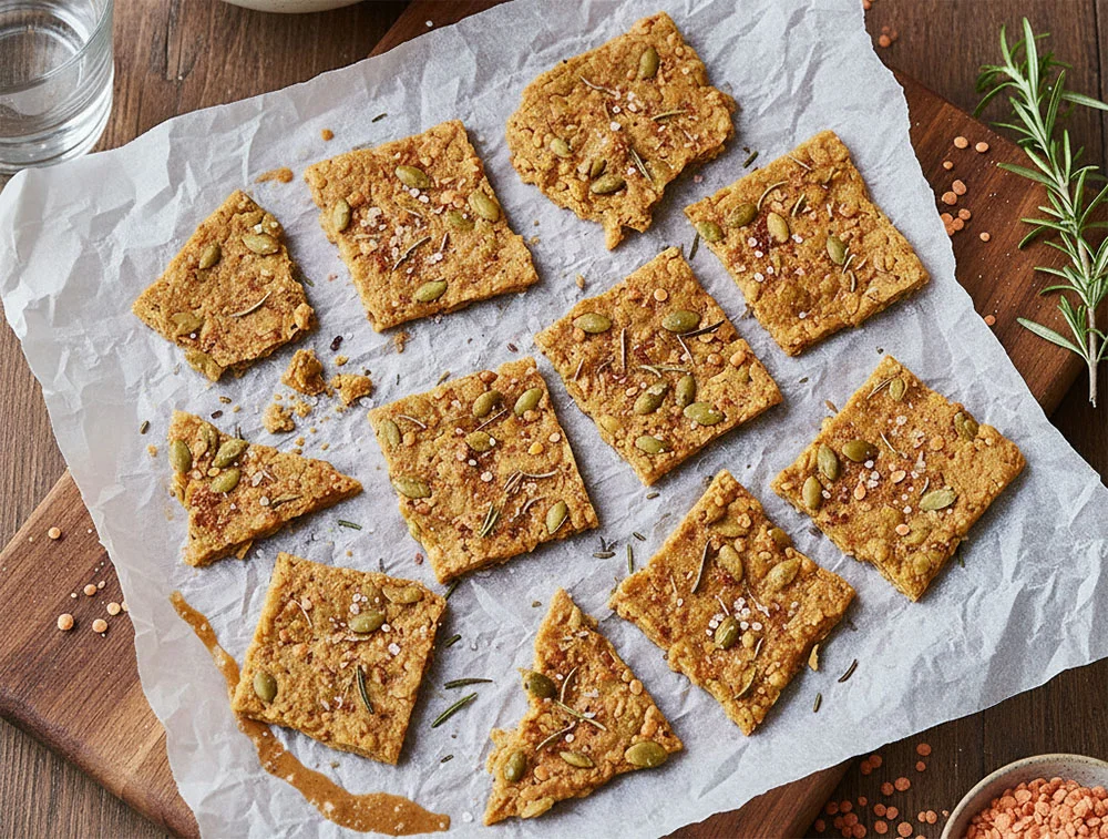 Linsencracker auf Blech